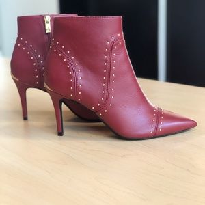 Calvin Klein Red studded booties